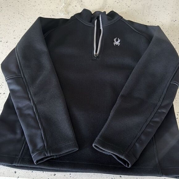 Spyder Men’s Outbound Black Jacket Outdoors Performance Fleece Lined Size L EUC - Picture 6 of 14